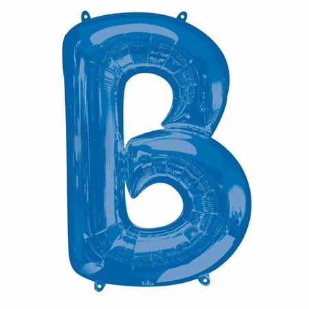 GOLDENGIFTS 34 in. Letter B Shape Foil Balloon Blue - 34in. - Blue GO3583475